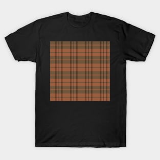 Light Academia Aesthetic Daviana 2 Hand Drawn Textured Plaid Pattern T-Shirt